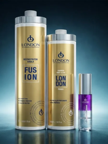 Escova London Fusion Reconstrutor de Argila + Chemical Spray de Brilho